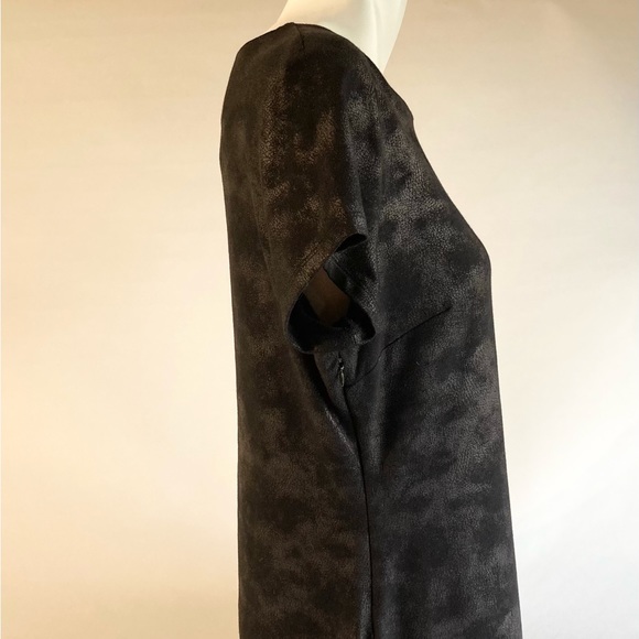 I.N.C International Concepts Black Cotton Rayon Short Sleeve Top size L - Picture 5 of 12